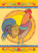 Rooster design by Judy Hand