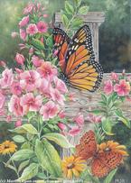 Monarch Butterfly and Floral by Martin Ryan
