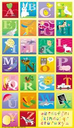 alphabet, illustrated, pictures
