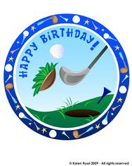 Golf Plate by Karen Rossi