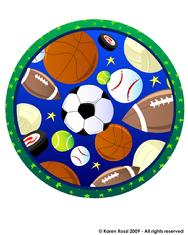 Sports, round, football, tennis, baseball, soccer, hockey