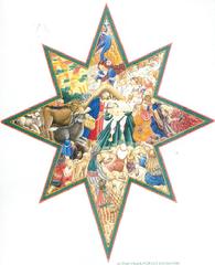 Nativity in a star shape for Christmas