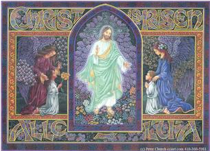 Easter design Christ is Risen Alleluia