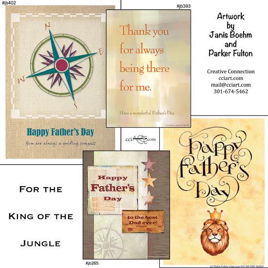 Four Father's Day designs for great dads.