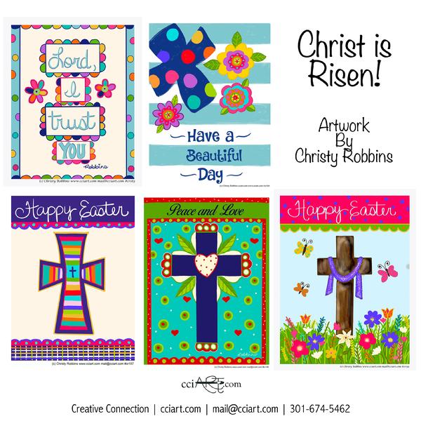 Designs include crosses, inspirational, Spring, Christian and Easter.