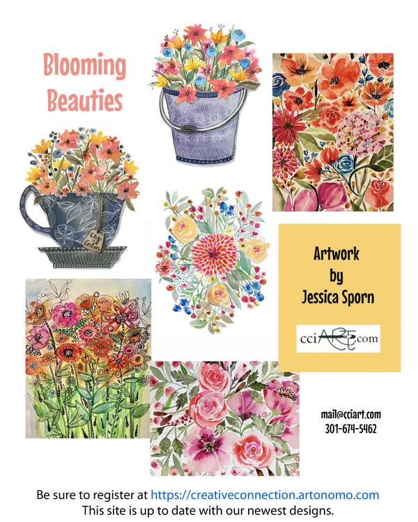 A bunch of whimsical florals for many occasions that include a bouquet in a bucket, a bouquet in a teacup and more.