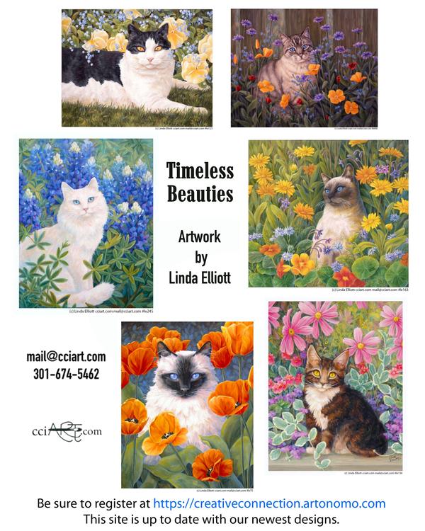 Stunning Cat portraits amoung beautiful colorful flowers