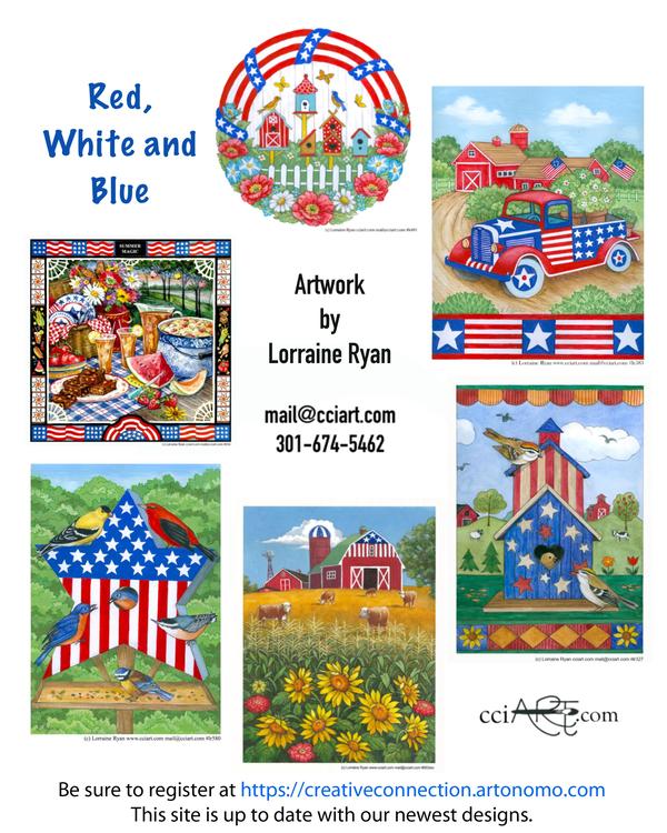 Bold and Colorful Patiotic designs can be found here including, birdhouses, a truck, a farm, a picnic and more. 