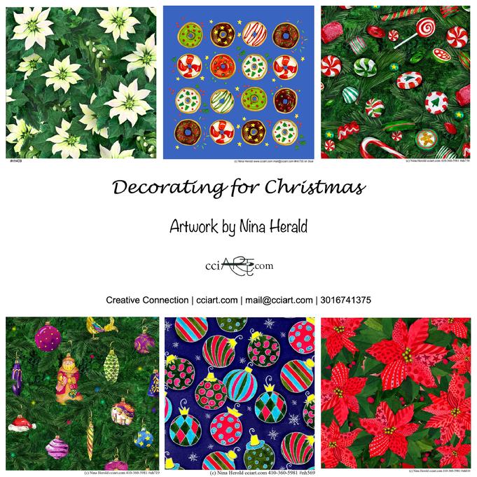 Christmas ornaments, flowers, candy and donuts by Nina Herald - cciart.com